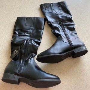 Style & Co. Slouchy Zip Fashion Boots Black Womens 6.5M - NIB